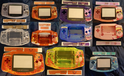 GBA Game Boy Advance Case Replacement Shell Full Housing Pokemon