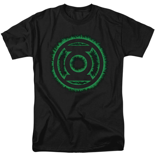 Green Lantern Green Flame Logo Mens T Shirt Black Officially Licensed