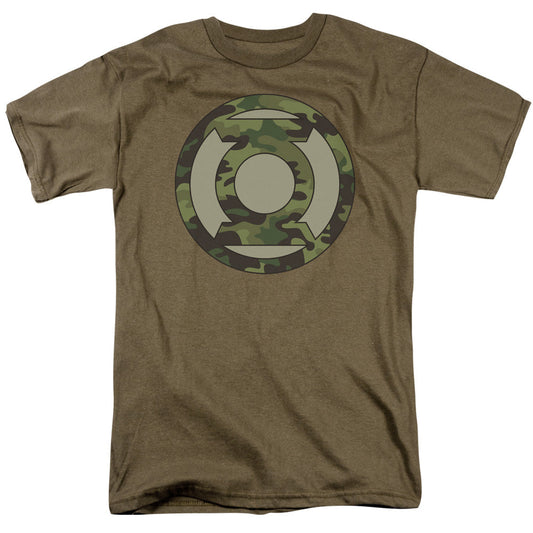 Green Lantern Camo Logo Mens T Shirt Safari Green Officially Licensed