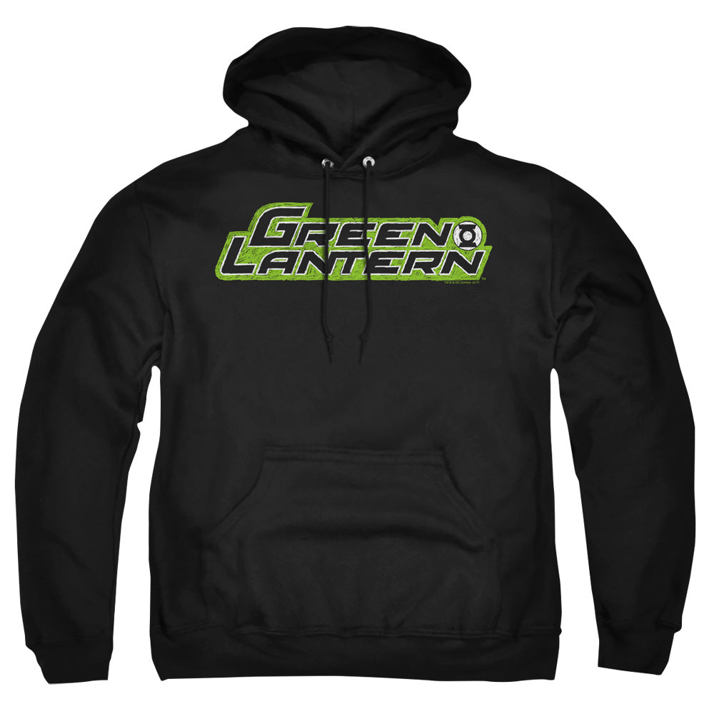 Green Lantern Scribble Title Mens Hoodie Black Officially Licensed