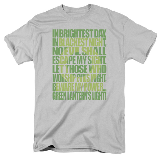 Green Lantern Green Lantern Oath Mens T Shirt Silver Officially Licensed