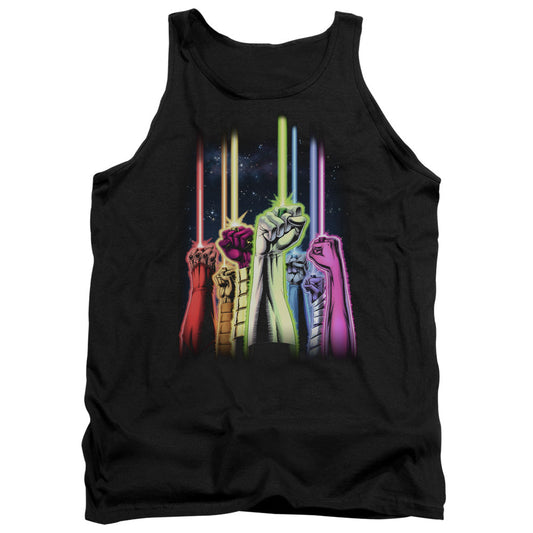 Green Lantern Rainbow Corps Mens Tank Top Shirt Black Officially Licensed