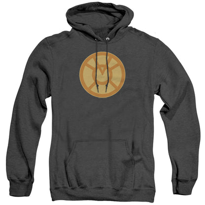 Green Lantern Orange Symbol Mens Heather Hoodie Black Officially Licensed