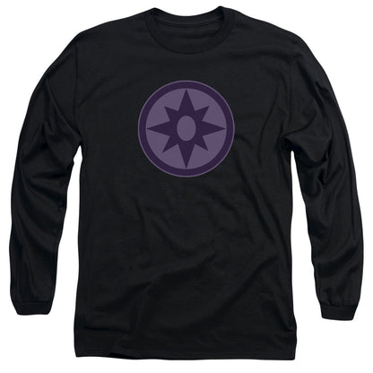 Green Lantern Sapphire Symbol Mens Long Sleeve Shirt Black Officially Licensed