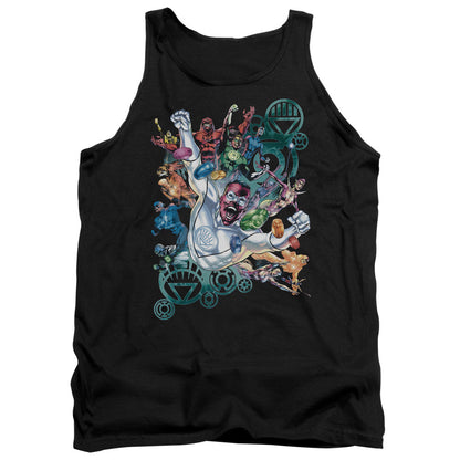 Green Lantern Lanterns Unite Mens Tank Top Shirt Black Officially Licensed
