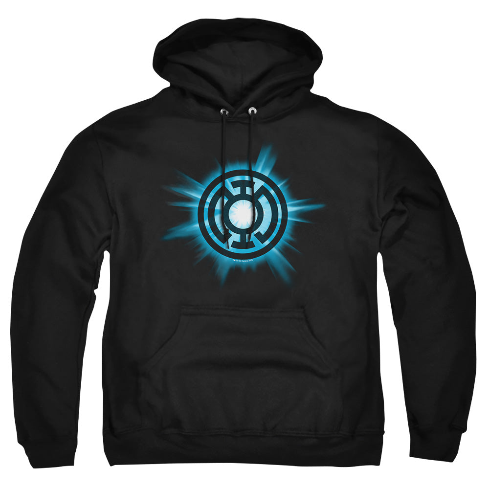 Green Lantern Blue Glow Mens Hoodie Black Officially Licensed