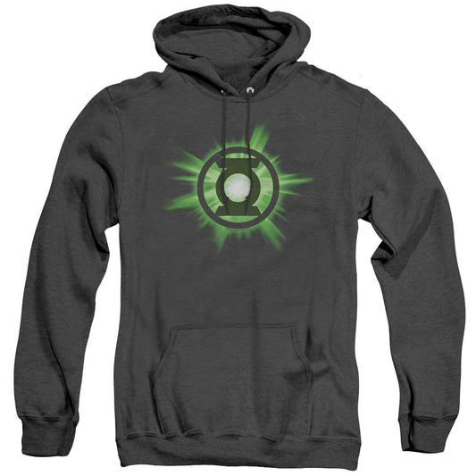 Green Lantern Green Glow Mens Heather Hoodie Black Officially Licensed