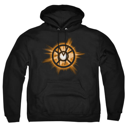 Green Lantern Orange Glow Mens Hoodie Black Officially Licensed