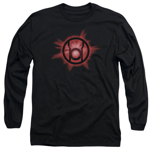 Green Lantern Red Glow Mens Long Sleeve Shirt Black Officially Licensed