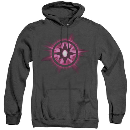 Green Lantern Sapphire Glow Mens Heather Hoodie Black Officially Licensed