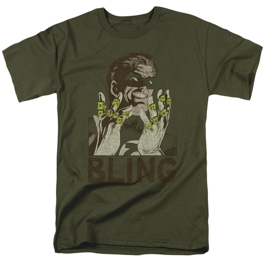 Green Lantern Bling Bling Mens T Shirt Military Green Officially Licensed