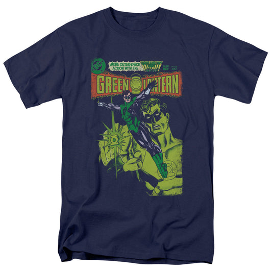 Green Lantern Vintage Cover Mens T Shirt Navy Blue Officially Licensed