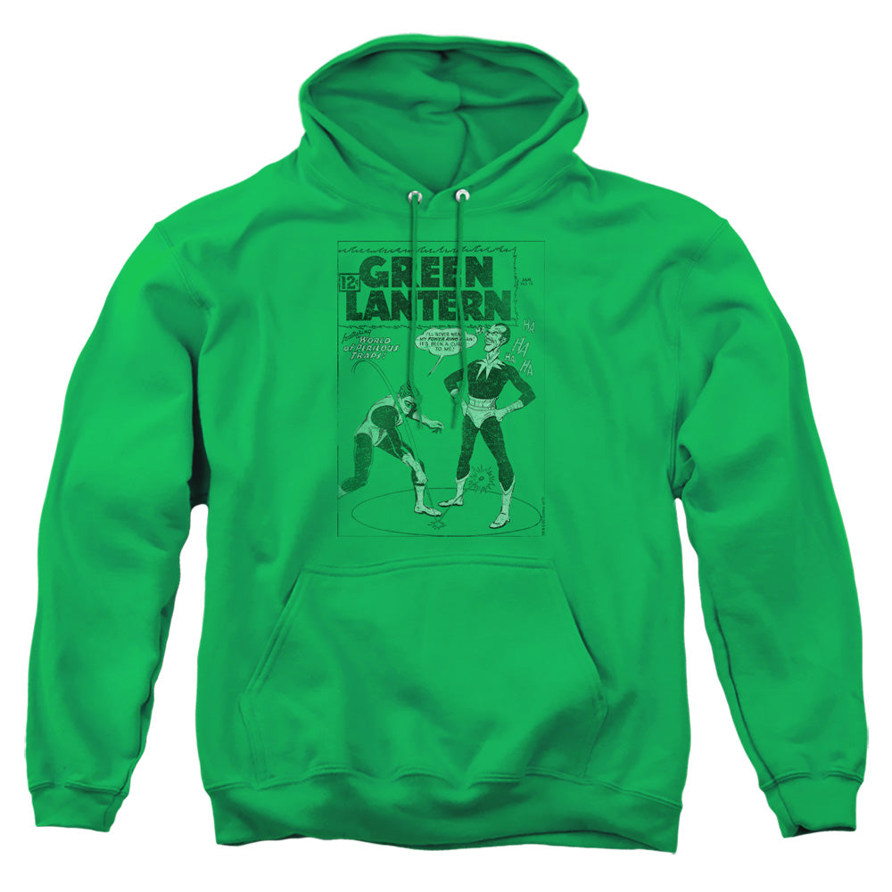 Green Lantern Perilous Traps Mens Hoodie Kelly Green Officially Licensed