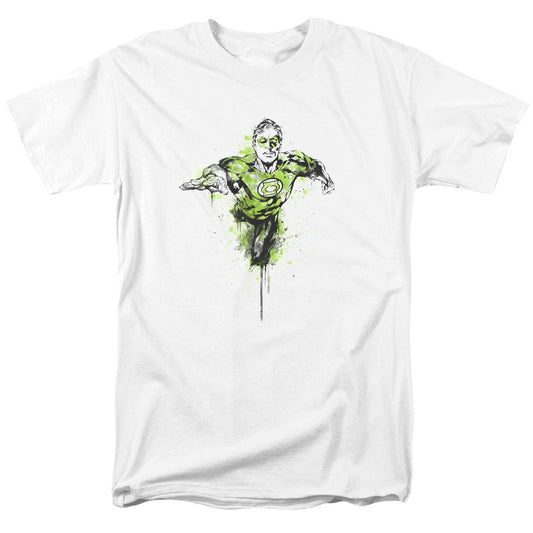 Green Lantern Inked Mens T Shirt White Officially Licensed