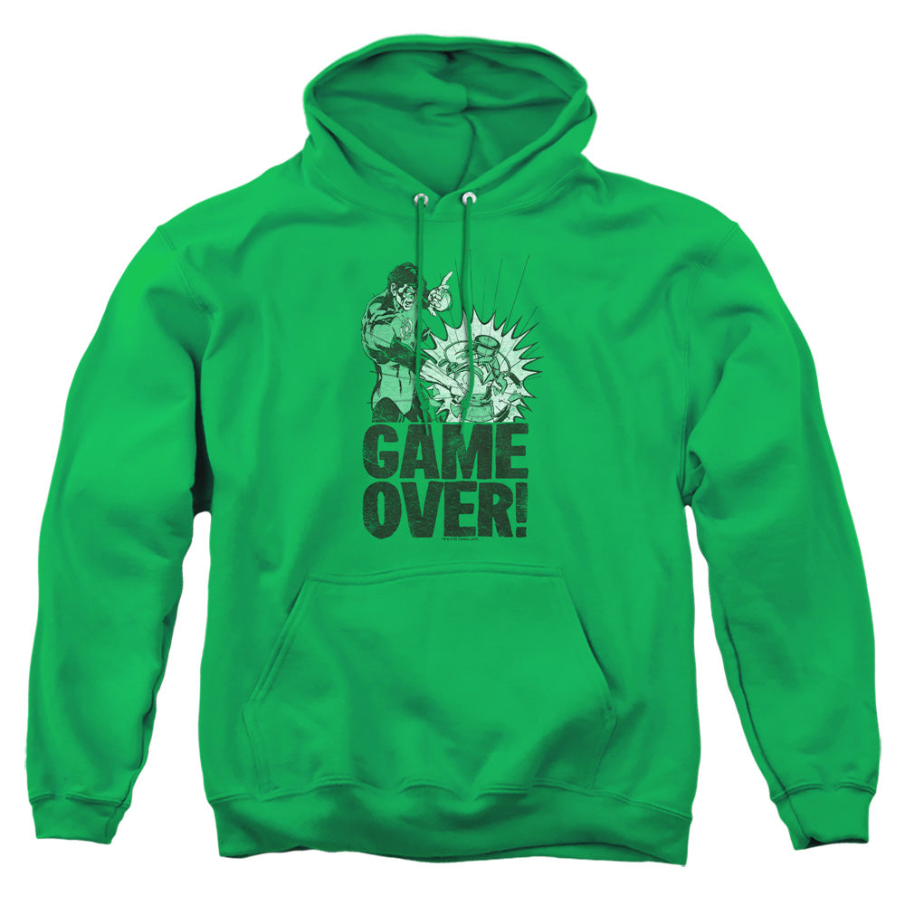 Green Lantern Game Over Mens Hoodie Kelly Green Officially Licensed