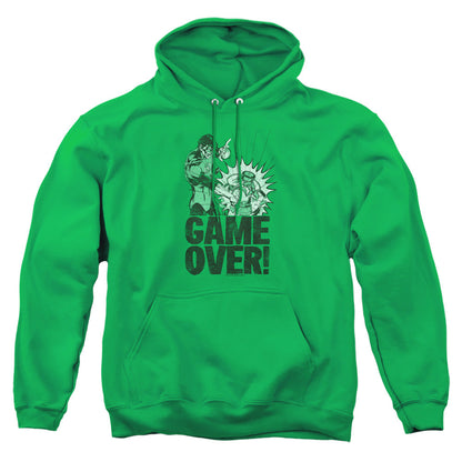 Green Lantern Game Over Mens Hoodie Kelly Green Officially Licensed
