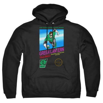 Green Lantern Box Art Mens Hoodie Black Officially Licensed