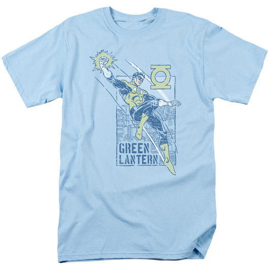 Green Lantern City Watch Mens T Shirt Light Blue Officially Licensed