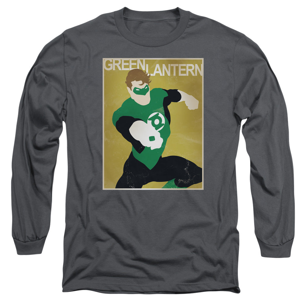 Dc Simple Gl Poster Mens Long Sleeve Shirt Charcoal Officially Licensed