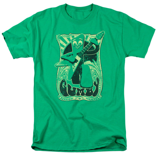 Gumby Vintage Rock Poster Mens T Shirt Kelly Green Officially Licensed