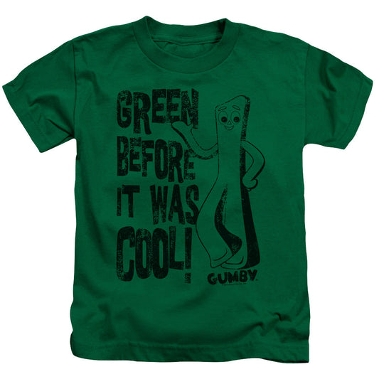 Gumby Cool Green Juvenile Kids Youth T Shirt Kelly Green