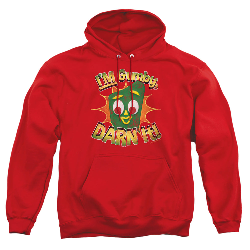 Gumby Darn It Mens Hoodie Red