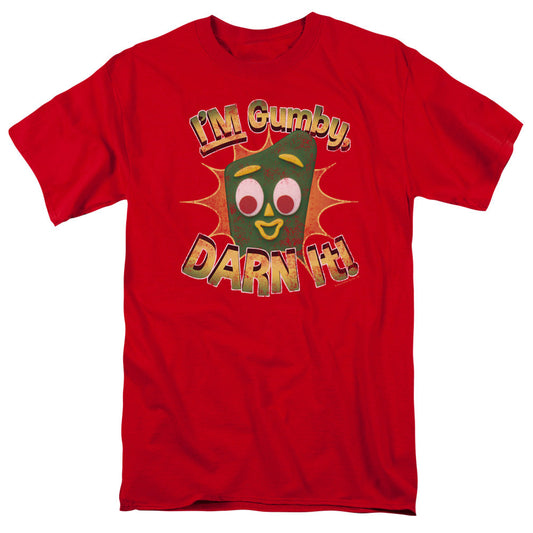 Gumby Darn It Mens T Shirt Red Officially Licensed