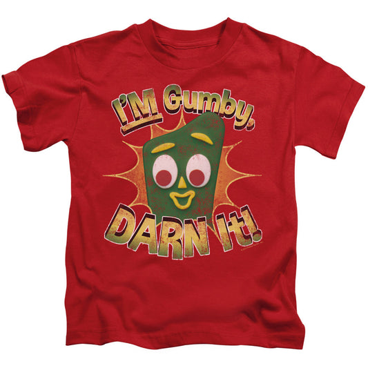 Gumby Darn It Juvenile Kids Youth T Shirt Red