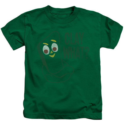 Gumby Clay What Juvenile Kids Youth T Shirt Kelly Green