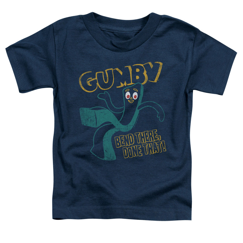Gumby Bend There Toddler Kids Youth T Shirt Navy