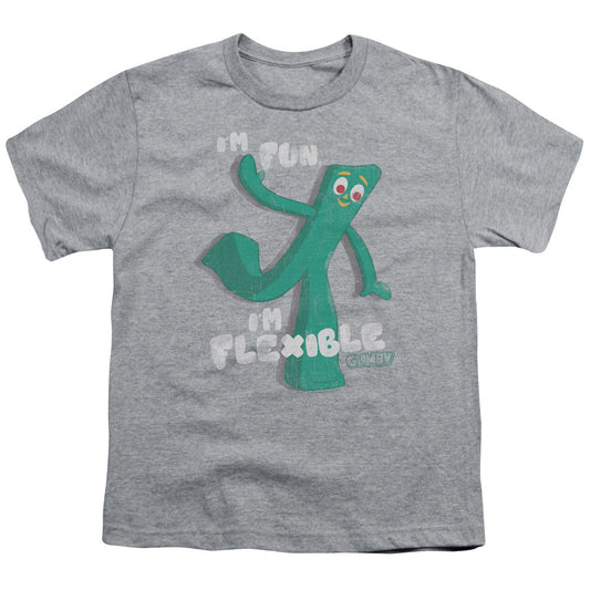 Gumby Flex Kids Youth T Shirt Athletic Heather