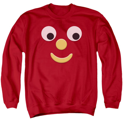 Gumby Blockhead J Mens Crewneck Sweatshirt Red