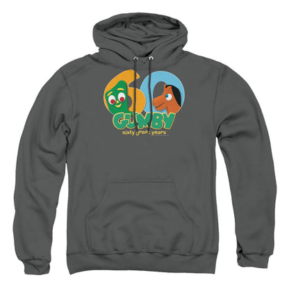 Gumby 60Th Mens Hoodie Charcoal