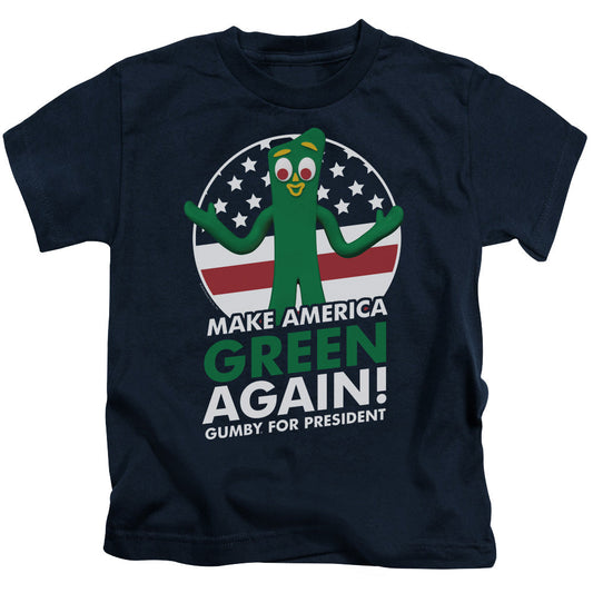 Gumby for President Juvenile Kids Youth T Shirt Navy