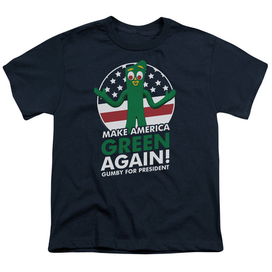 Gumby for President Kids Youth T Shirt Navy