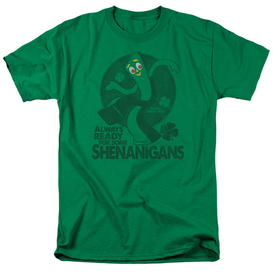 Gumby More Shenanigans Mens T Shirt Kelly Green Officially Licensed