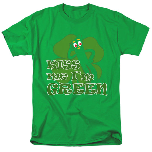 Gumby Kiss Me Im Green Mens T Shirt Kelly Green Officially Licensed