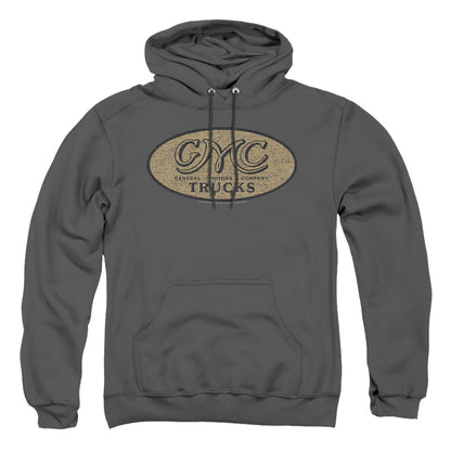 Gmc Vintage Oval Logo Mens Hoodie Charcoal