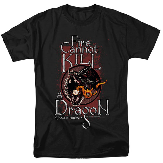 Game Of Thrones Fire Cannot Kill A Dragon Mens T Shirt Black Officially Licensed