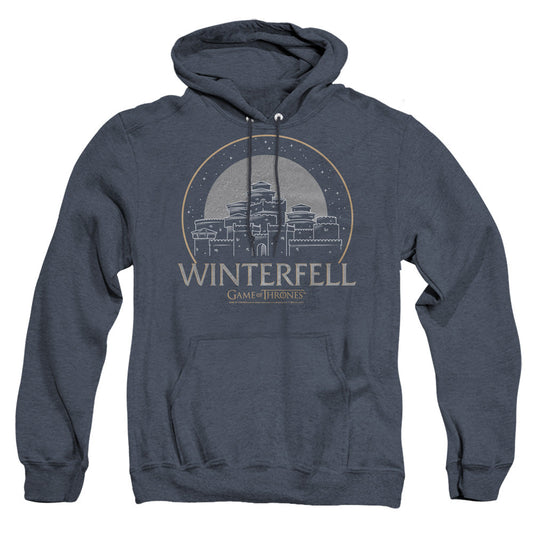 Game Of Thrones Winterfell Heather Mens Hoodie Navy Officially Licensed