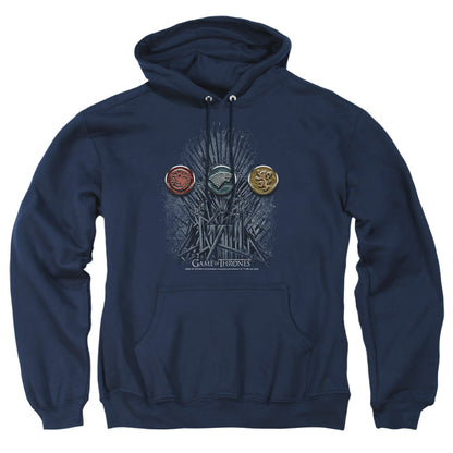 Game Of Thrones For The Throne Sigils Mens Hoodie Navy Officially Licensed