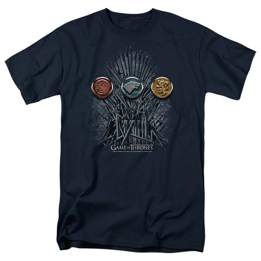 Game Of Thrones For The Throne Sigils Mens T Shirt Navy Officially Licensed