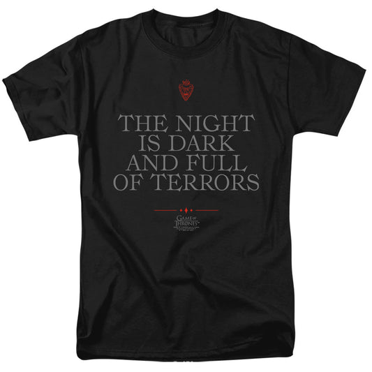 Game Of Thrones Night Is Dark Mens T Shirt Black Officially Licensed