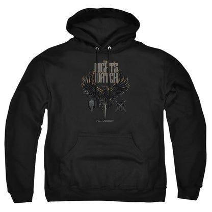 Game Of Thrones The Nights Watch Mens Hoodie Black Officially Licensed