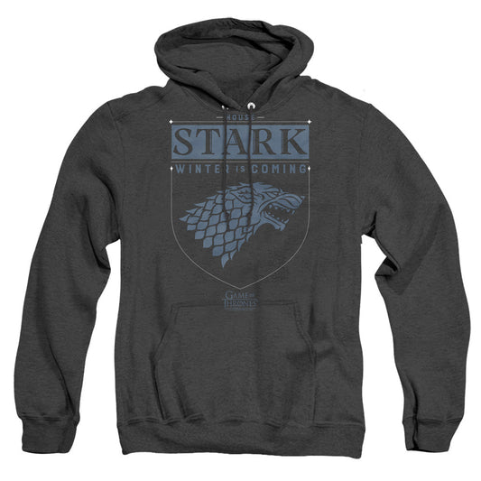 Game Of Thrones House Stark Sigil Mens Heather Hoodie Black Officially Licensed