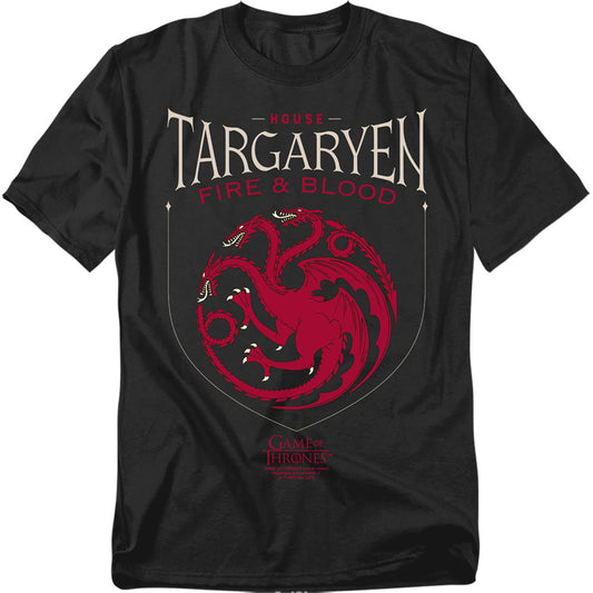 Game Of Thrones House Targaryen Sigil Mens T Shirt Black Officially Licensed