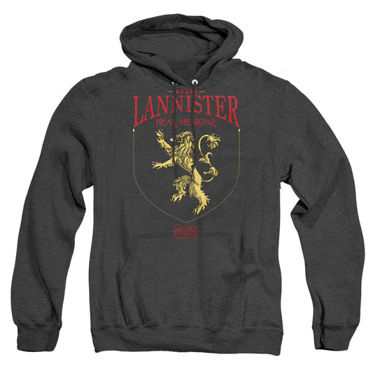 Game Of Thrones House Lannister Sigil Heather Mens Hoodie Black Officially Licensed