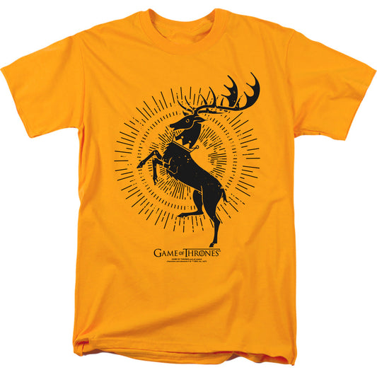 Game Of Thrones Baratheon Burst Sigil Mens T Shirt Gold Officially Licensed
