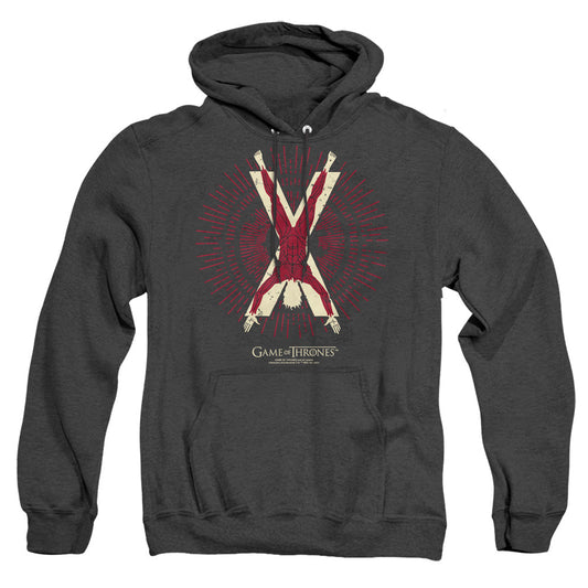Game Of Thrones Bolton Burst Sigil Heather Mens Hoodie Black Officially Licensed