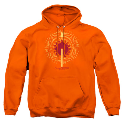 Game Of Thrones Martell Burst Sigil Mens Hoodie Orange Officially Licensed